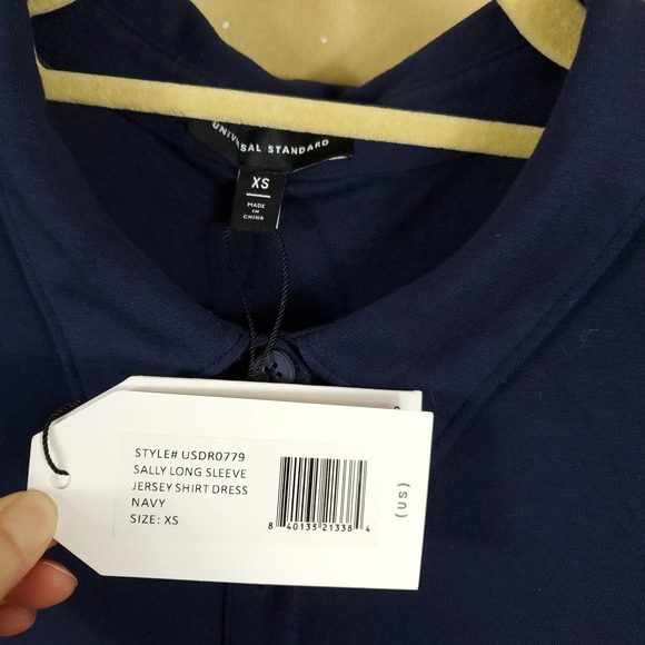 Universal Standard Sally Liquid Jersey Shirt Dress in Blue Size 10/12 - Picture 10 of 11